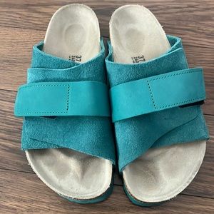Birkenstock dark teal RARE Kyoto slides size 37